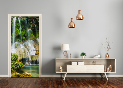 Autocolante para porta Cachoeira na selva