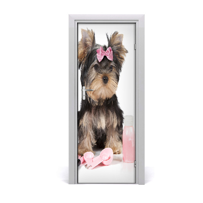 Papel de parede em porta Cosméticos Yorkshire