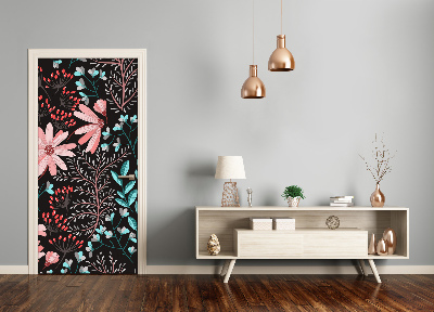 Autocolante para porta Flores silvestres