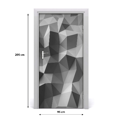 Autocolante para porta Triângulos abstratos
