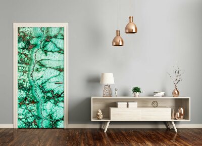 Adesivo em porta Textura de malaquita