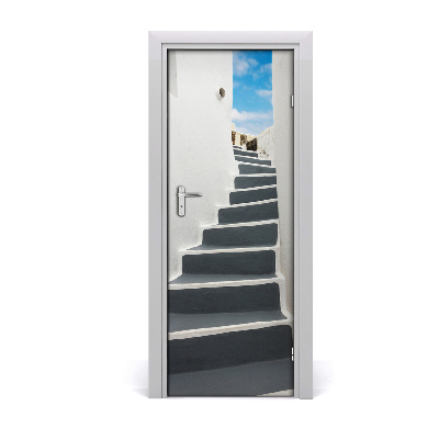Autocolante para porta Santorini, Grécia