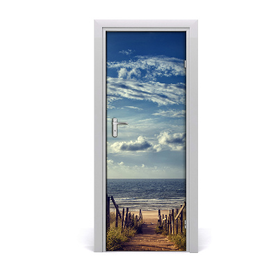 Adesivo em porta Caminho para a praia