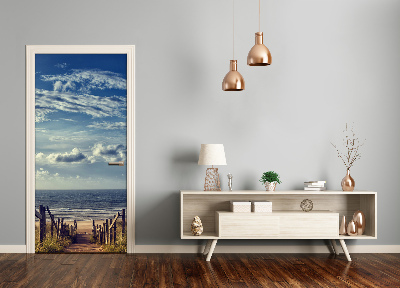 Adesivo em porta Caminho para a praia