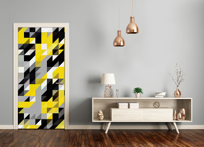 Autocolante para porta Fundo geométrico
