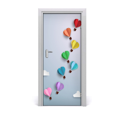 Adesivo em porta balões de coração