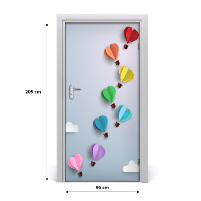 Adesivo em porta balões de coração