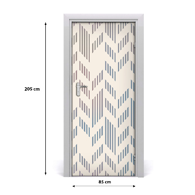 Adesivo em porta Fundo geométrico