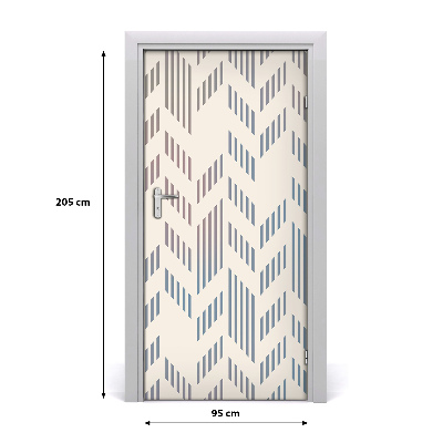 Adesivo em porta Fundo geométrico