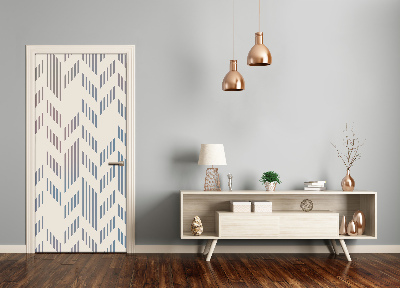 Adesivo em porta Fundo geométrico