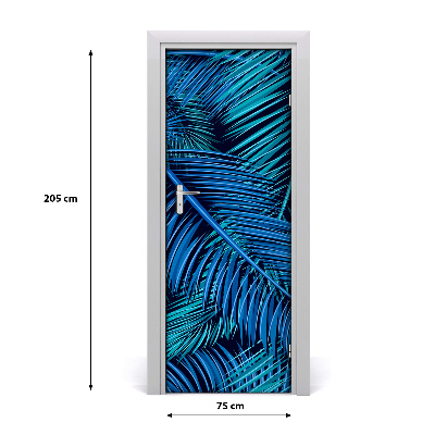 Papel de parede em porta Folhas de palmeira