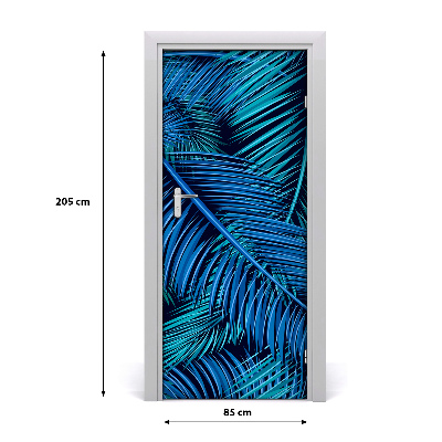 Papel de parede em porta Folhas de palmeira