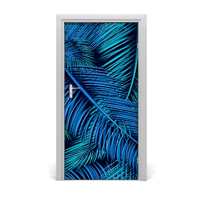 Papel de parede em porta Folhas de palmeira