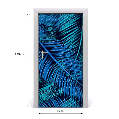 Papel de parede em porta Folhas de palmeira