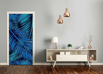 Papel de parede em porta Folhas de palmeira