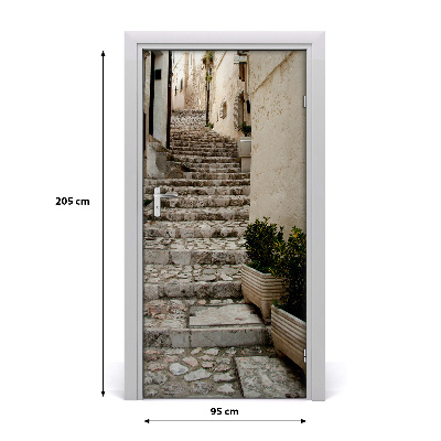 Autocolante para porta Uma rua encantadora