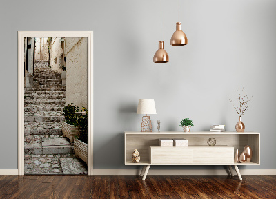 Autocolante para porta Uma rua encantadora