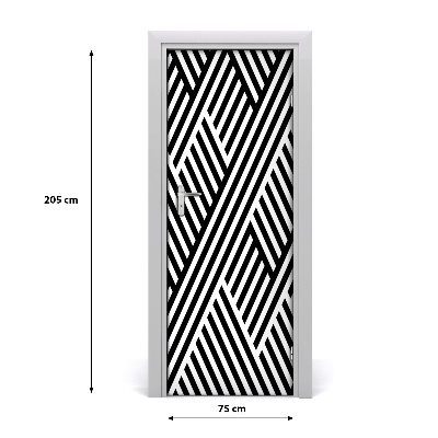Adesivo em porta Fundo geométrico