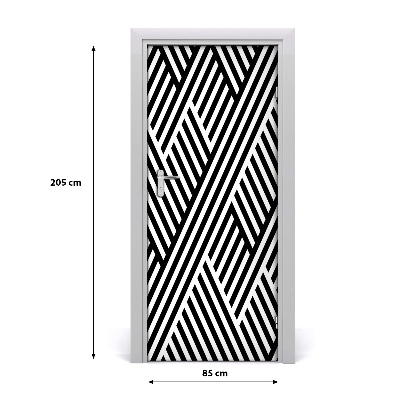 Adesivo em porta Fundo geométrico