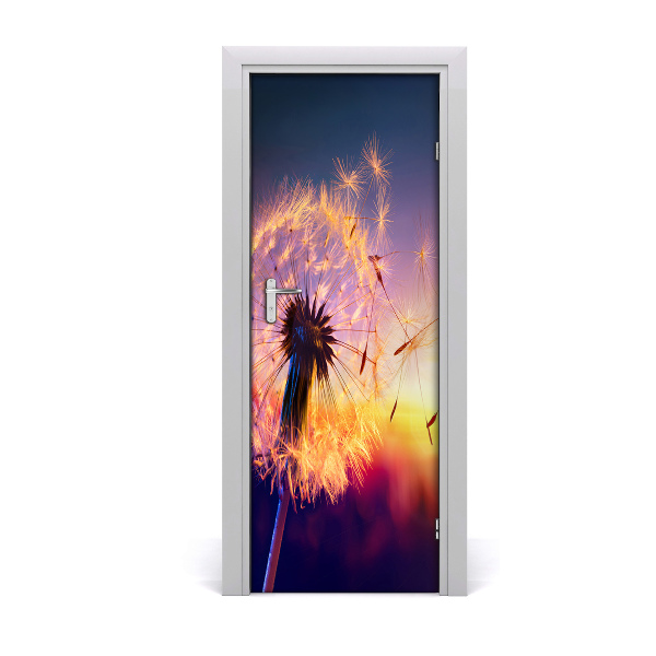 Papel de parede em porta Dente-de-leão