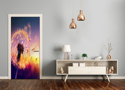 Papel de parede em porta Dente-de-leão