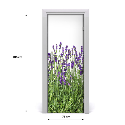 Adesivo em porta Campo de lavanda