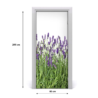 Adesivo em porta Campo de lavanda