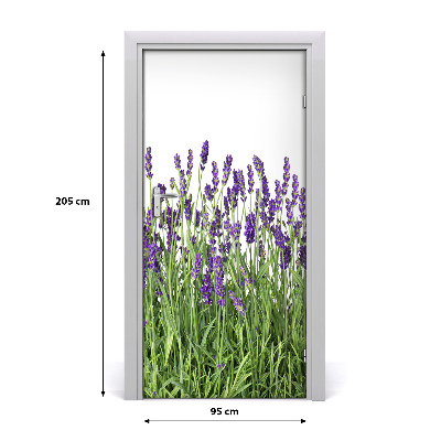 Adesivo em porta Campo de lavanda