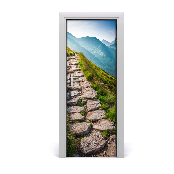 Adesivo em porta Trilha da montanha