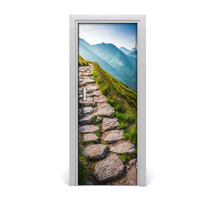 Adesivo em porta Trilha da montanha