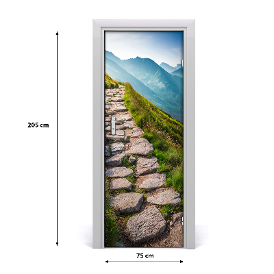 Adesivo em porta Trilha da montanha