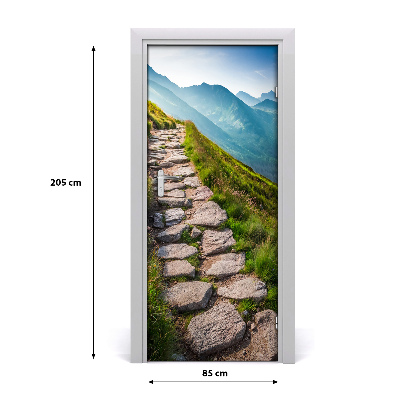 Adesivo em porta Trilha da montanha
