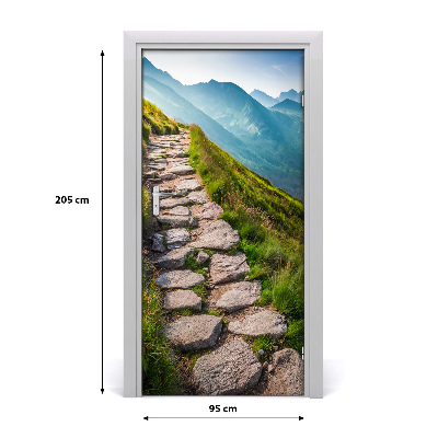 Adesivo em porta Trilha da montanha