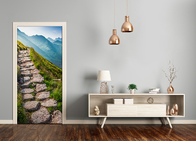 Adesivo em porta Trilha da montanha