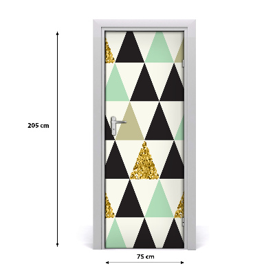 Adesivo em porta Triângulos coloridos