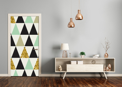 Adesivo em porta Triângulos coloridos