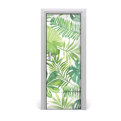 Adesivo em porta Folhas tropicais