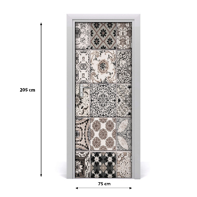 Papel de parede em porta Azulejos cerâmicos