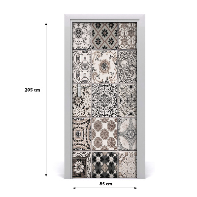 Papel de parede em porta Azulejos cerâmicos