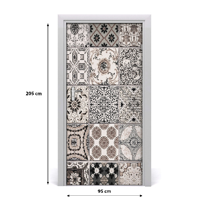 Papel de parede em porta Azulejos cerâmicos