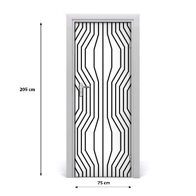 Autocolante para porta Linhas geométricas