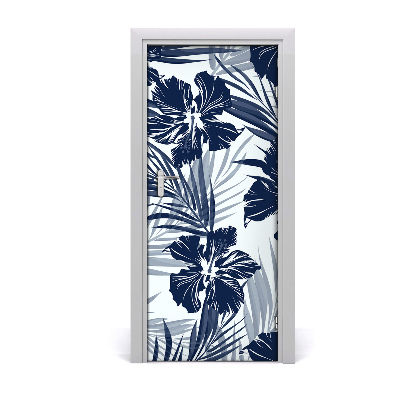 Adesivo em porta Flores tropicais