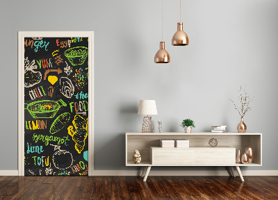 Autocolante para porta Pratos tailandeses