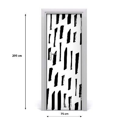 Autocolante para porta Manchas pretas e brancas