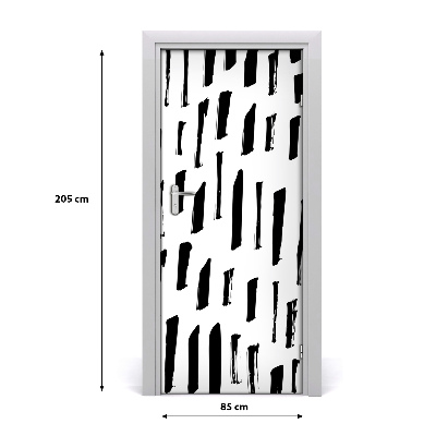 Autocolante para porta Manchas pretas e brancas