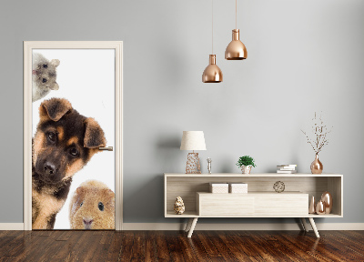 Autocolante para porta Animais de estimação