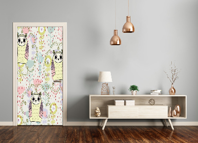 Autocolante para porta Corujas