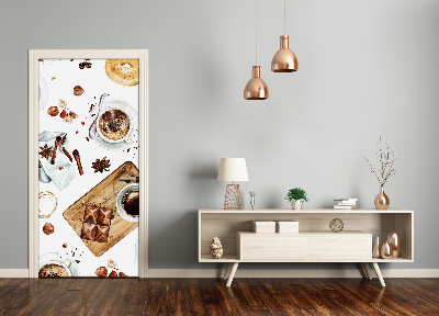 Adesivo em porta Café da manhã