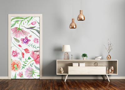 Adesivo em porta Flores silvestres