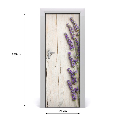 Papel de parede em porta Madeira de lavanda